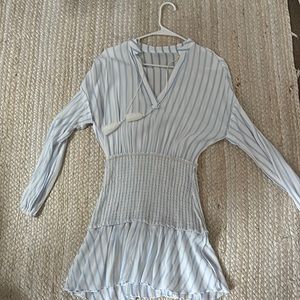 Aqua striped long sleeve dress!